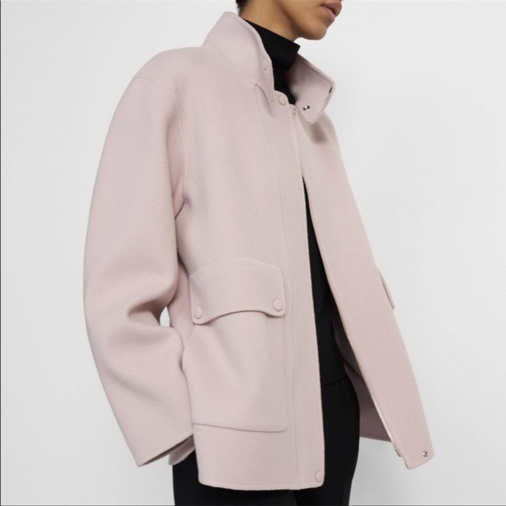 Theory Wool and Cashmere Utility Coat in‎ Rosewood- NWT